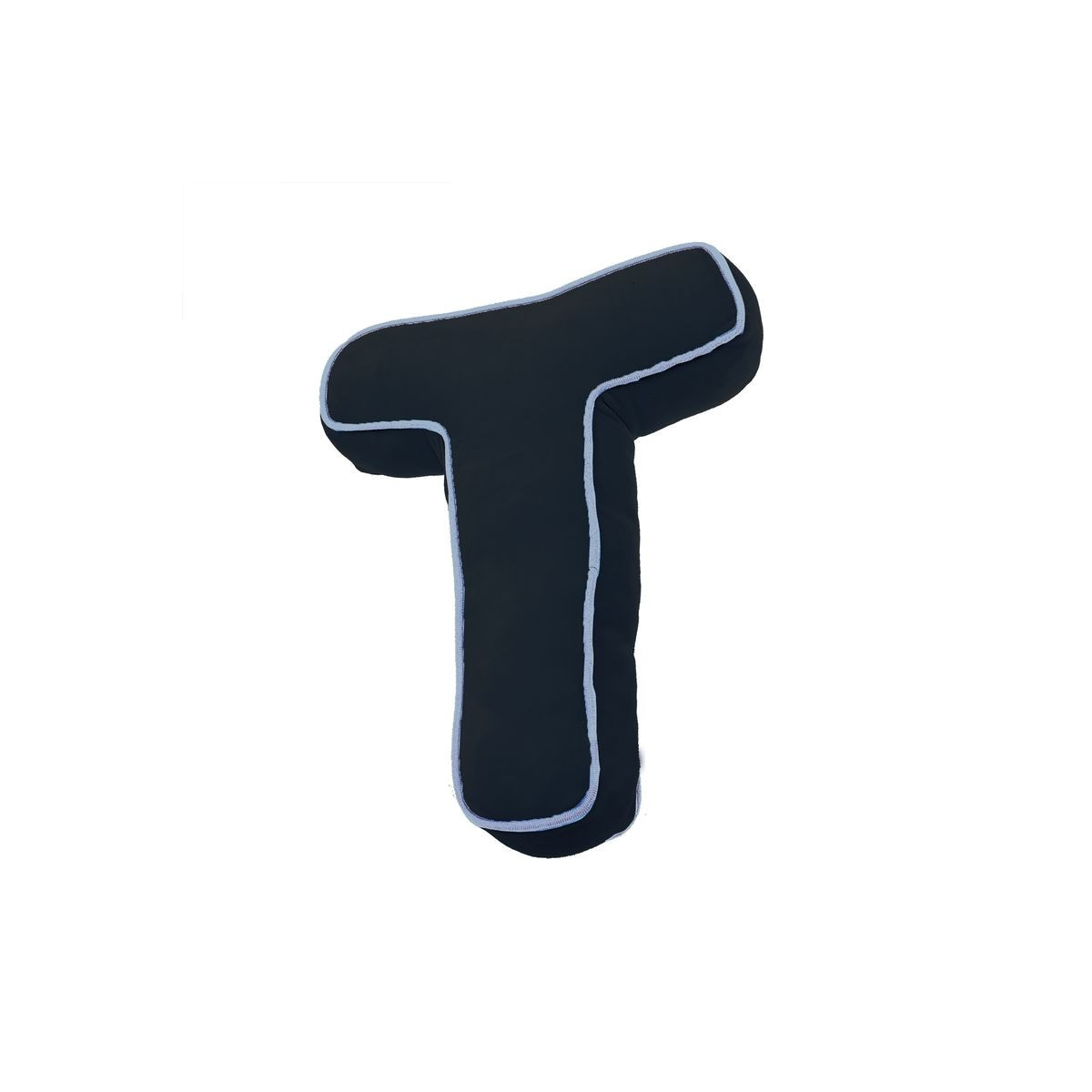 Coussin bleu marine en forme de lettre T