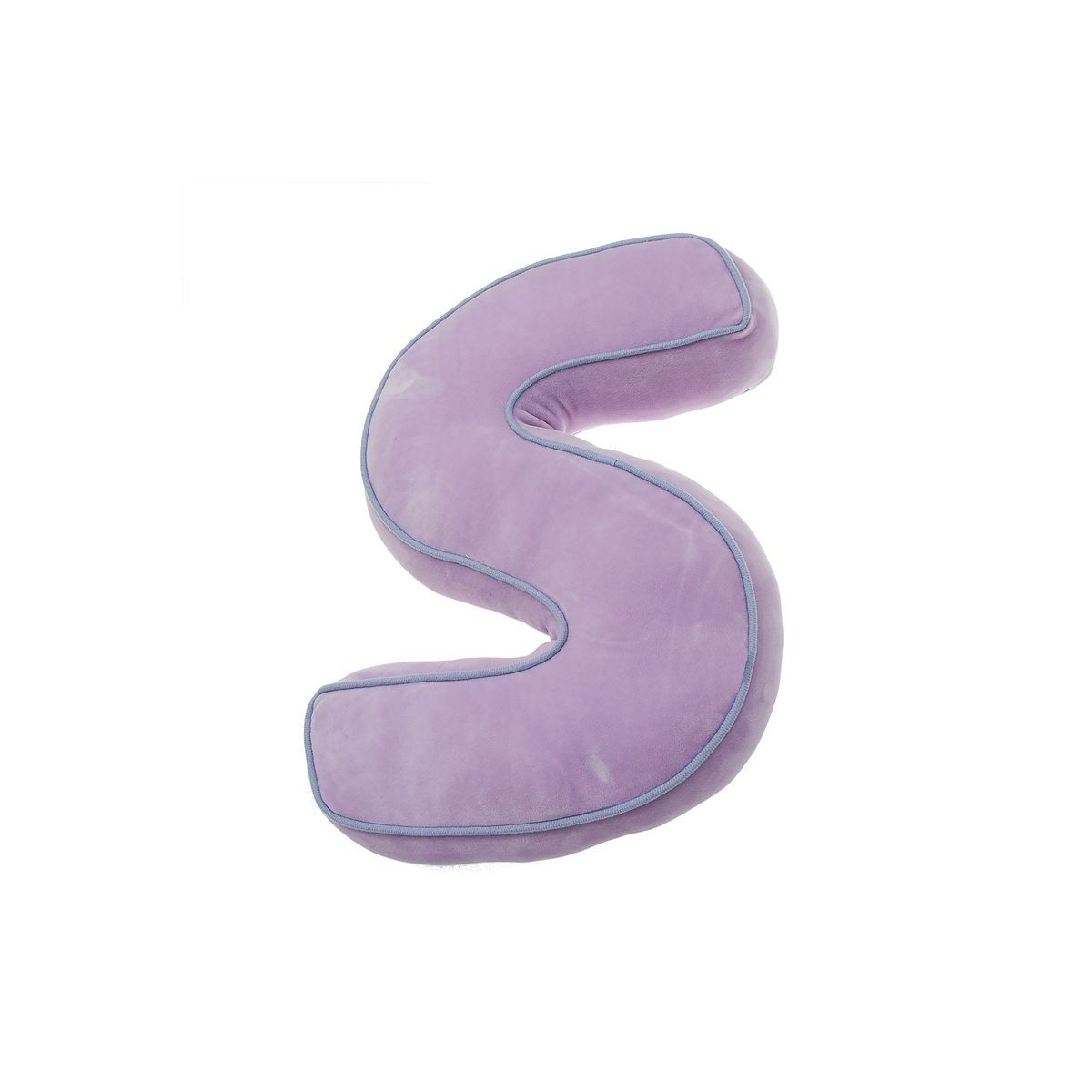 Coussin rose en forme de lettre S
