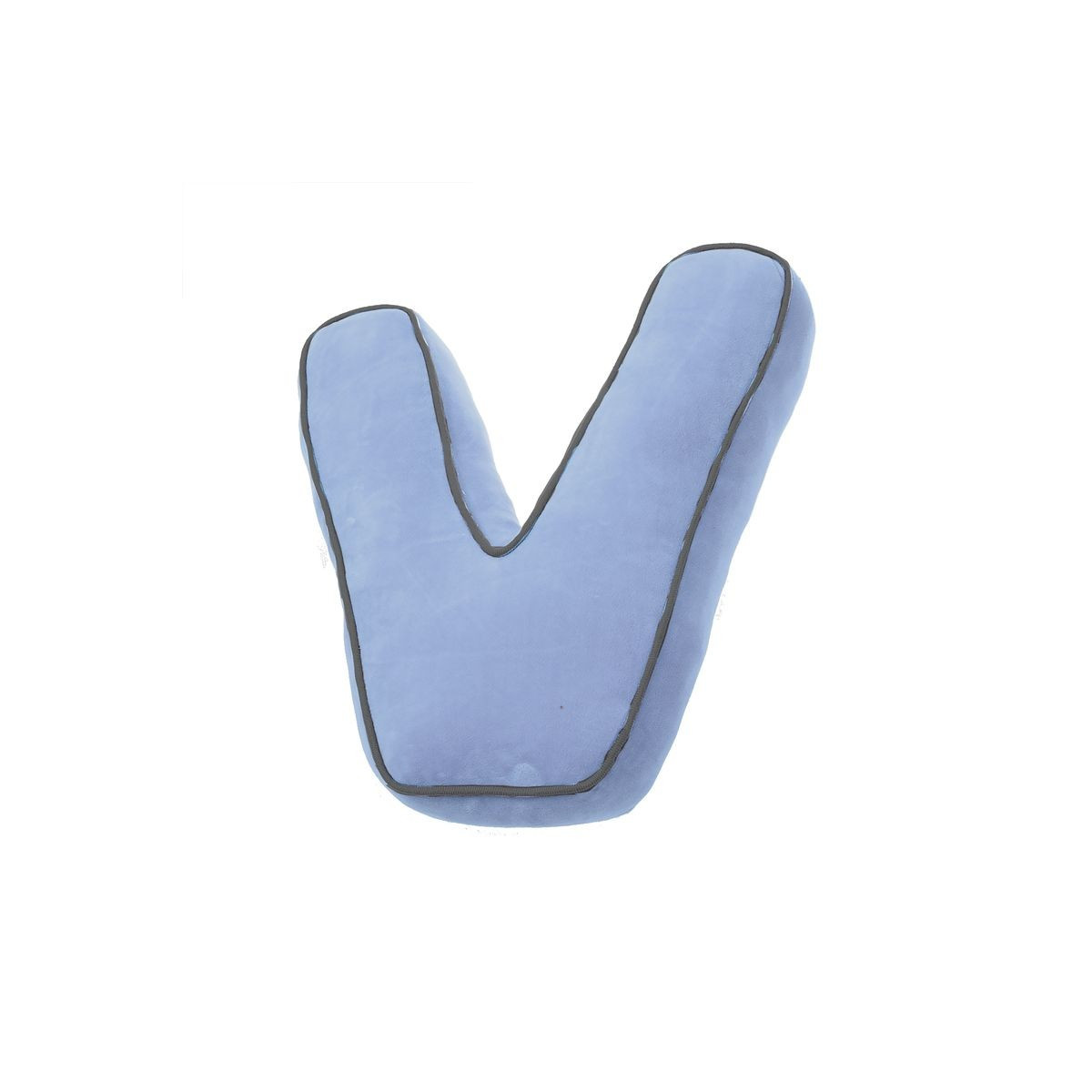 Coussin bleu en forme de V