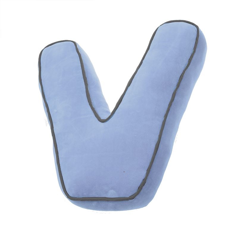 Coussin bleu en forme de V