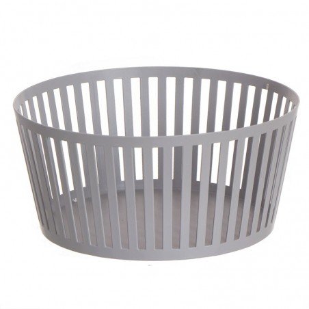 Panier en Métal de Couleur Grise au Design Moderne et Fonctionnel