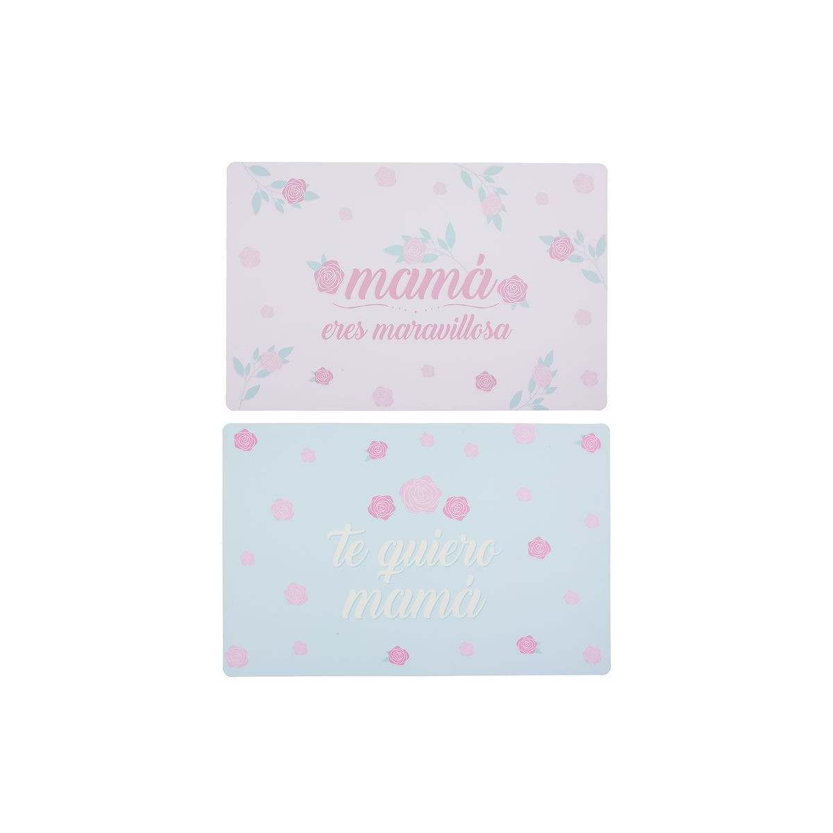 Nappe Individuelle en Plastique pour Maman – Design Floral en Deux Couleurs Assorties