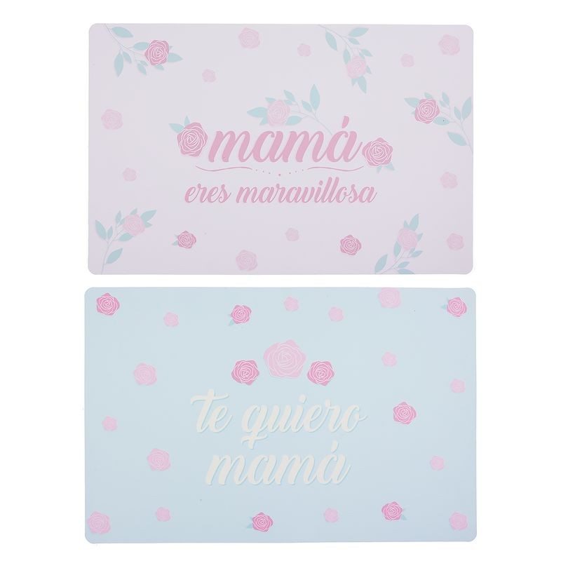 Nappe Individuelle en Plastique pour Maman – Design Floral en Deux Couleurs Assorties
