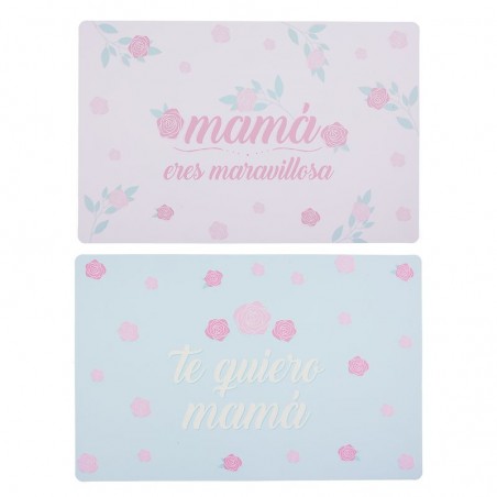Nappe Individuelle en Plastique pour Maman – Design Floral en Deux Couleurs Assorties