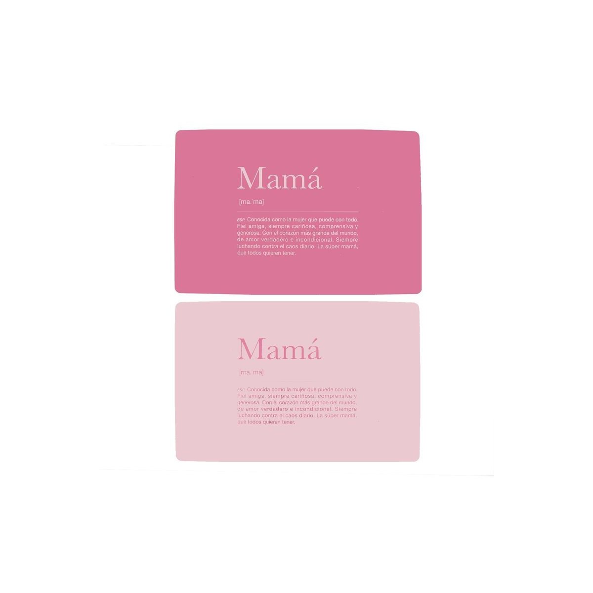 Nappe Individuelle en Plastique Maman 2 Couleurs Assorties