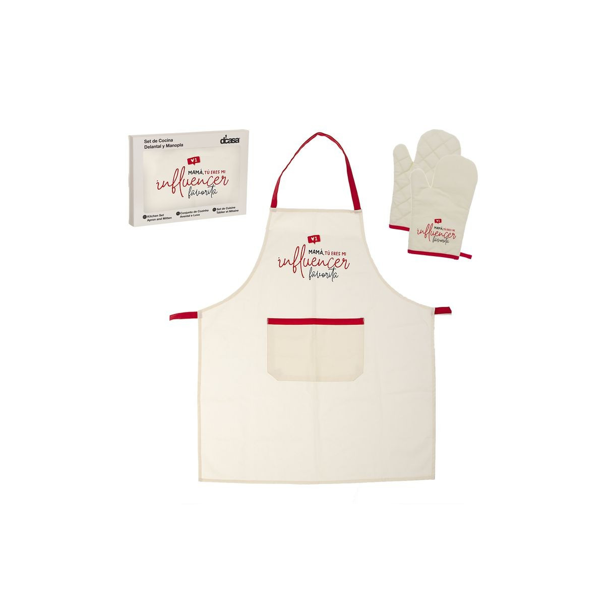 Tablier avec gant maman influenceuse