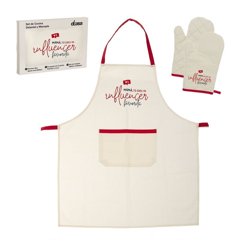 Tablier avec gant maman influenceuse