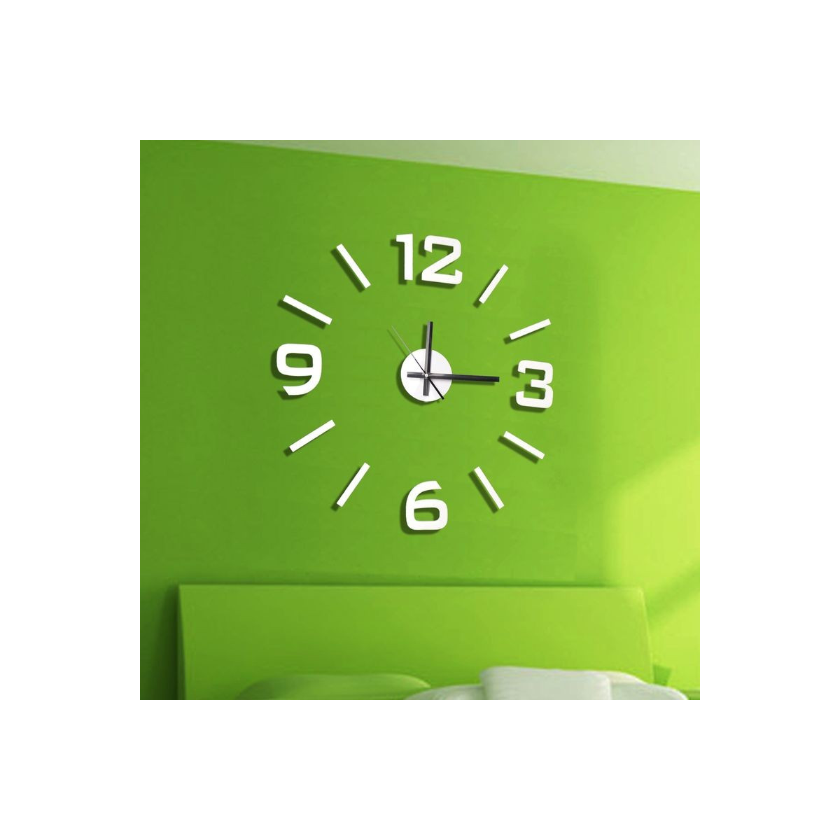 Horloge murale adhésive blanche