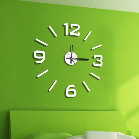 Horloge murale adhésive blanche