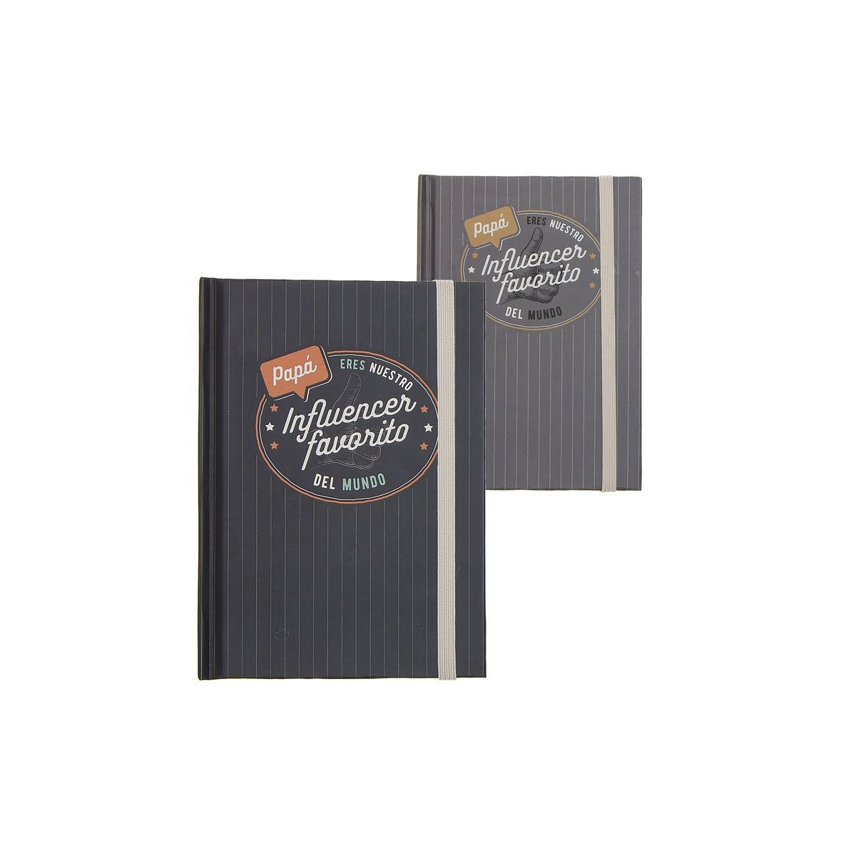 Cahier avec élastique papa influenceur 2c