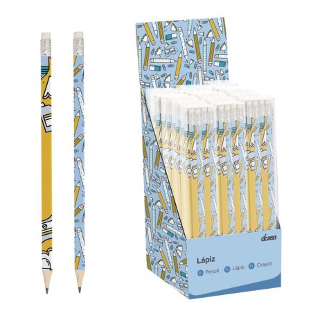 Lot De 8 Crayons Bleus