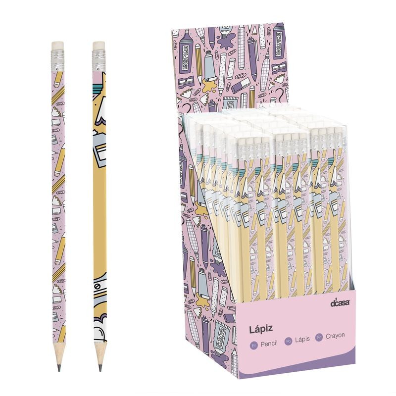 Paquet de 8 crayons lilas
