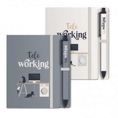 Cahier avec stylo 2c télétravail