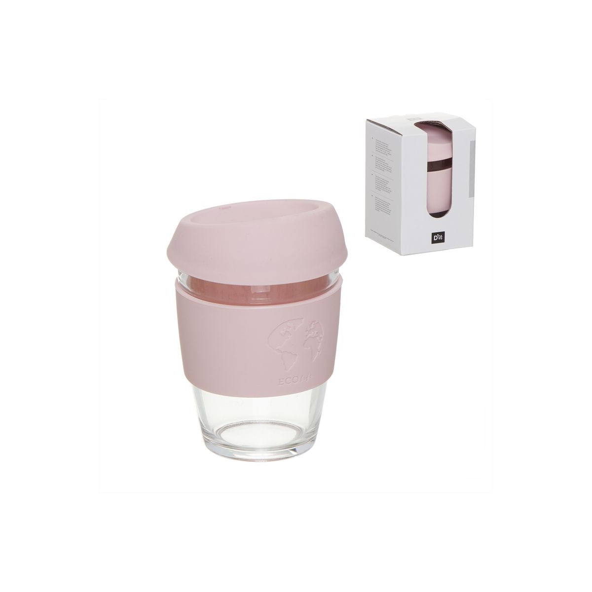 Tasse à café réutilisable 360ml rose