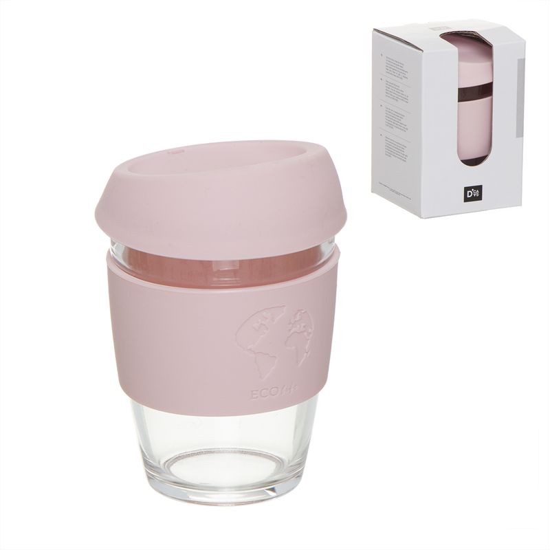 Tasse à café réutilisable 360ml rose