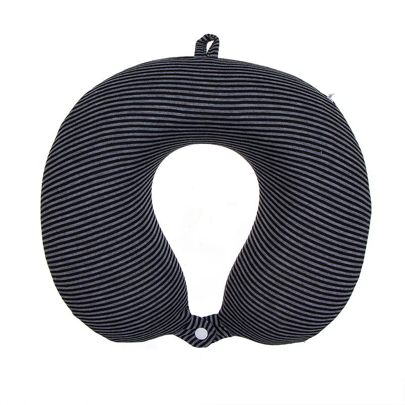 Coussin De Voyage En Mousse à Mémoire De Forme - Pliable - Noir - Neuf