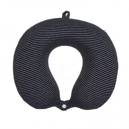Coussin de voyage visco rayures noires