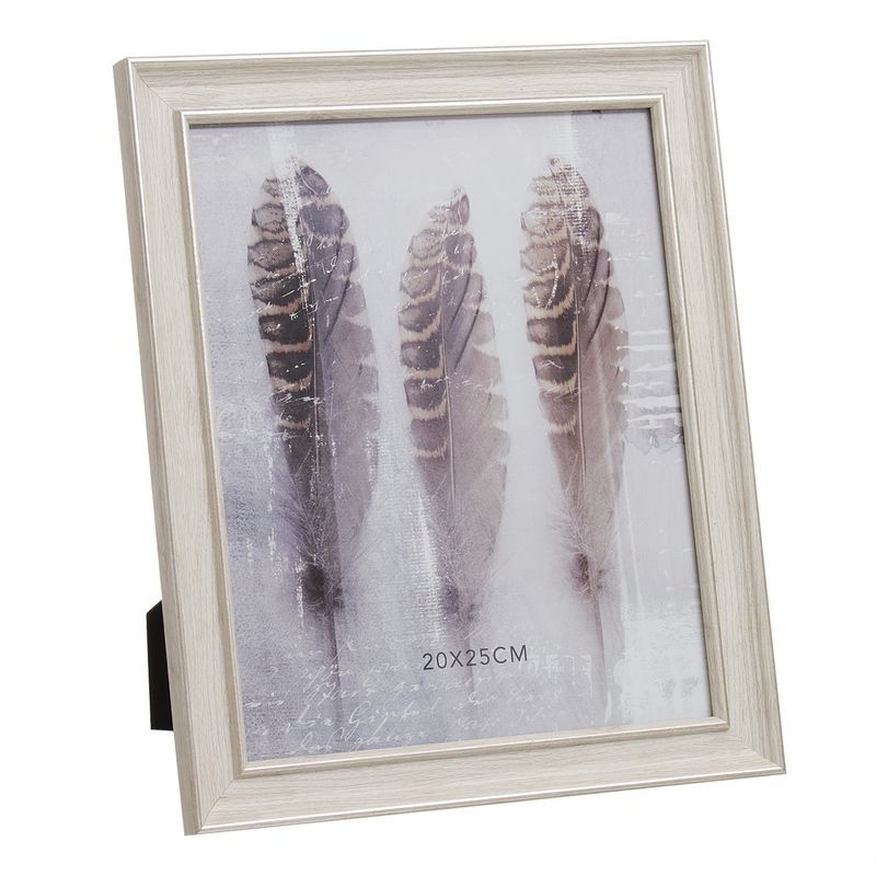 Cadre photo ps 20x25 plume blanc