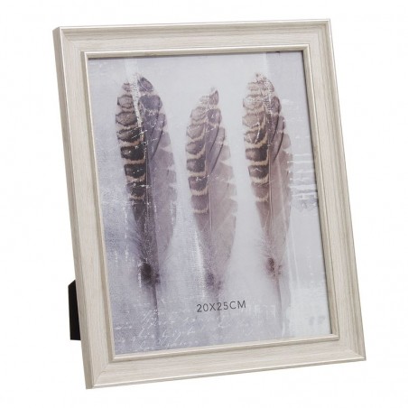 Cadre photo ps 20x25 plume blanc