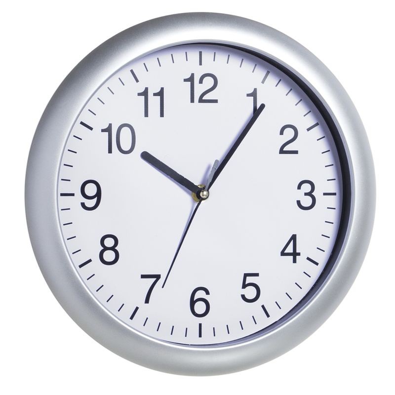Horloge cadre argenté 27 5cm
