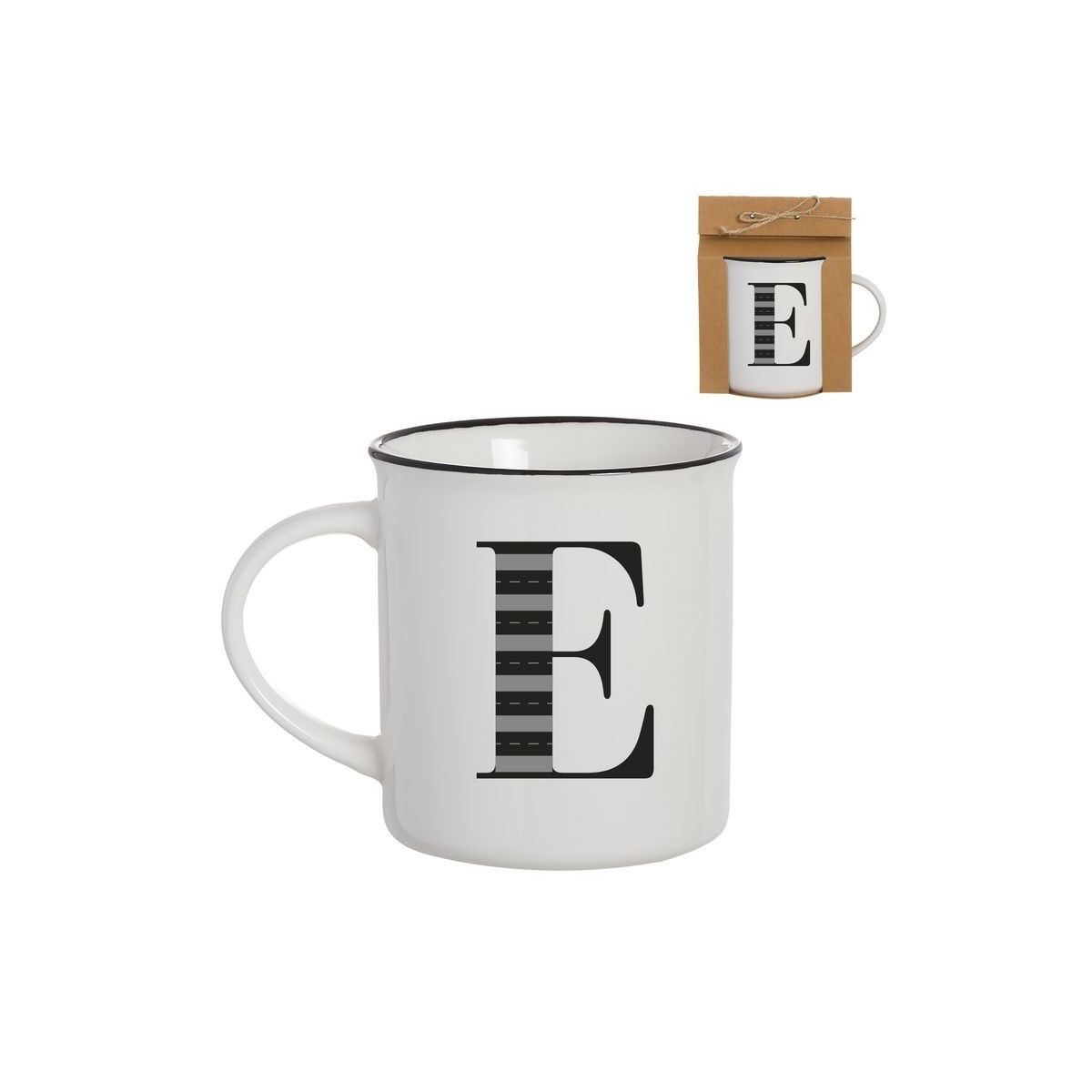 Mug vintage lettre e 475ml