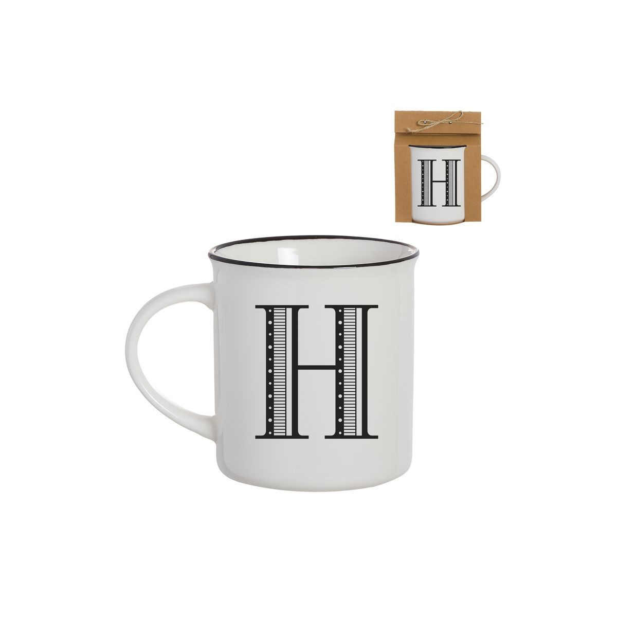 Mug vintage lettre h 475ml