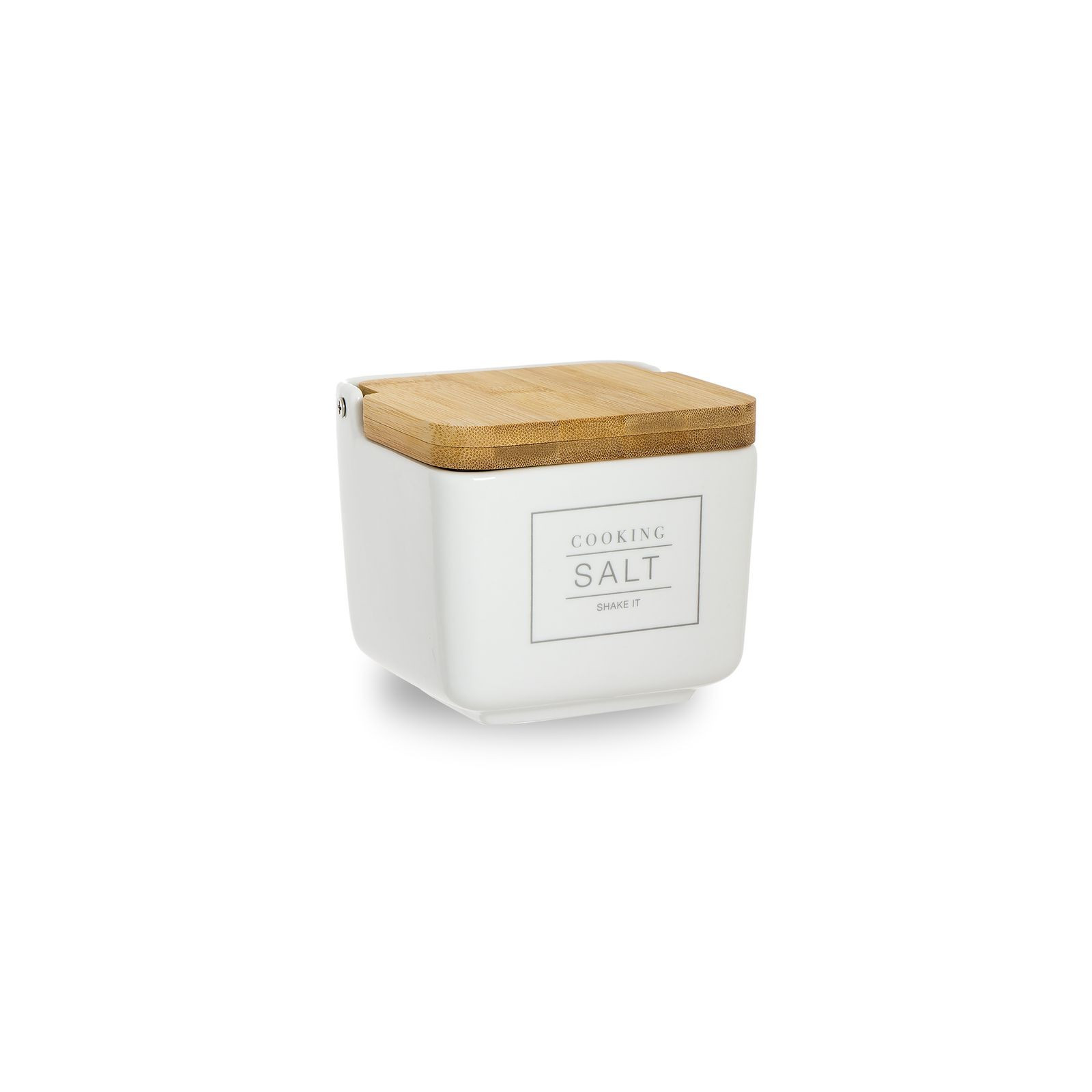 Salière couvercle bambou essentiel blanc