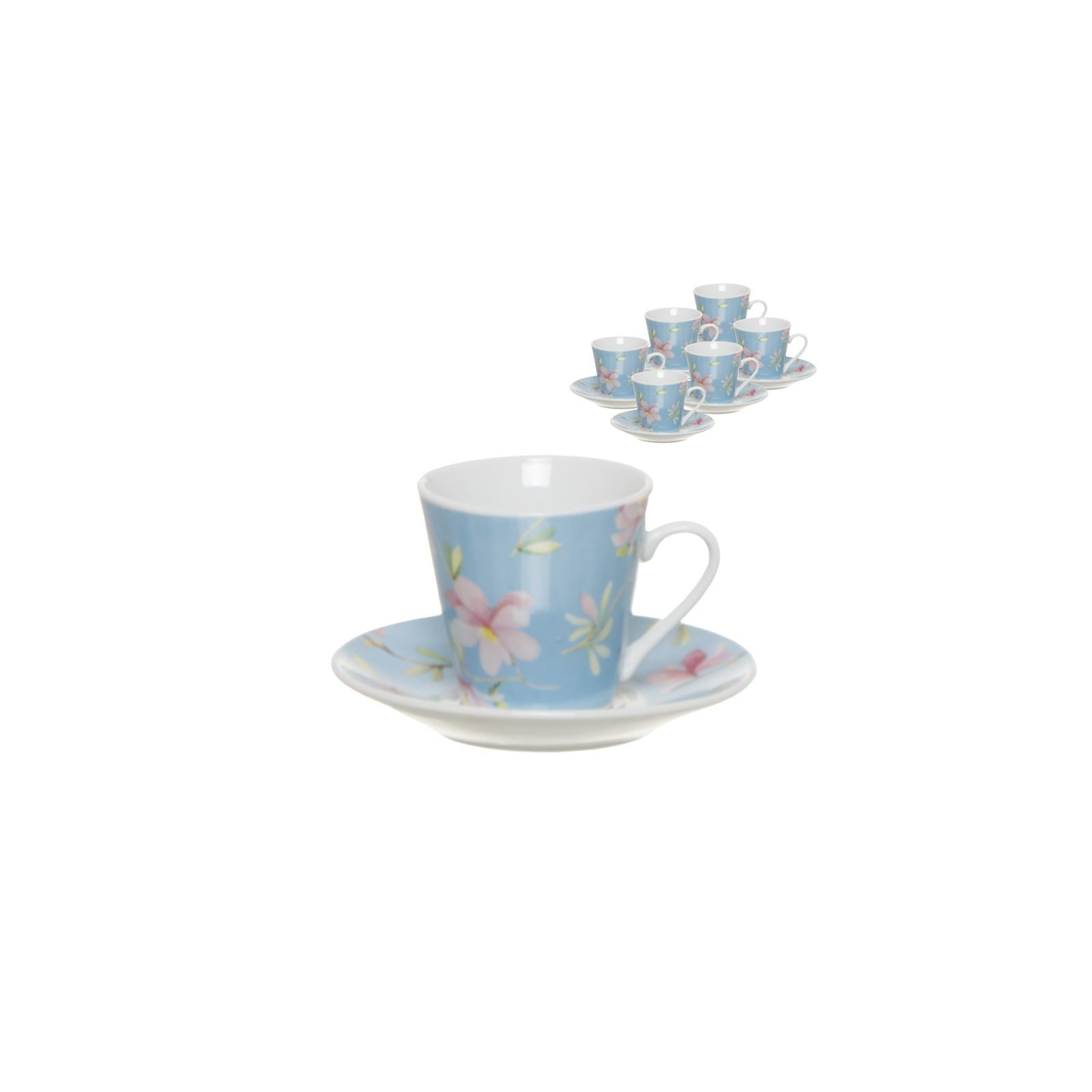 Ensemble café 6x90ml fleurs