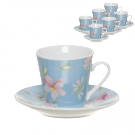 Ensemble café 6x90ml fleurs