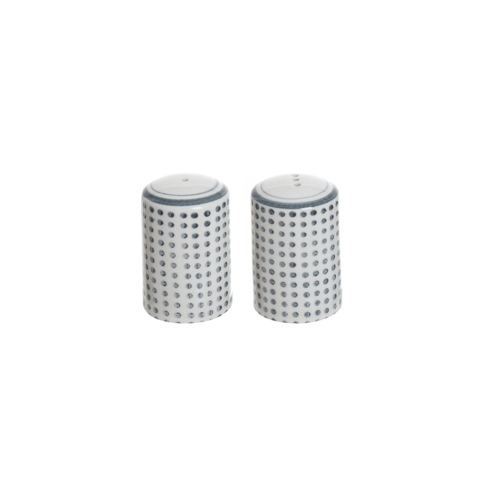 Ensemble salière et poivrière en céramique à pois