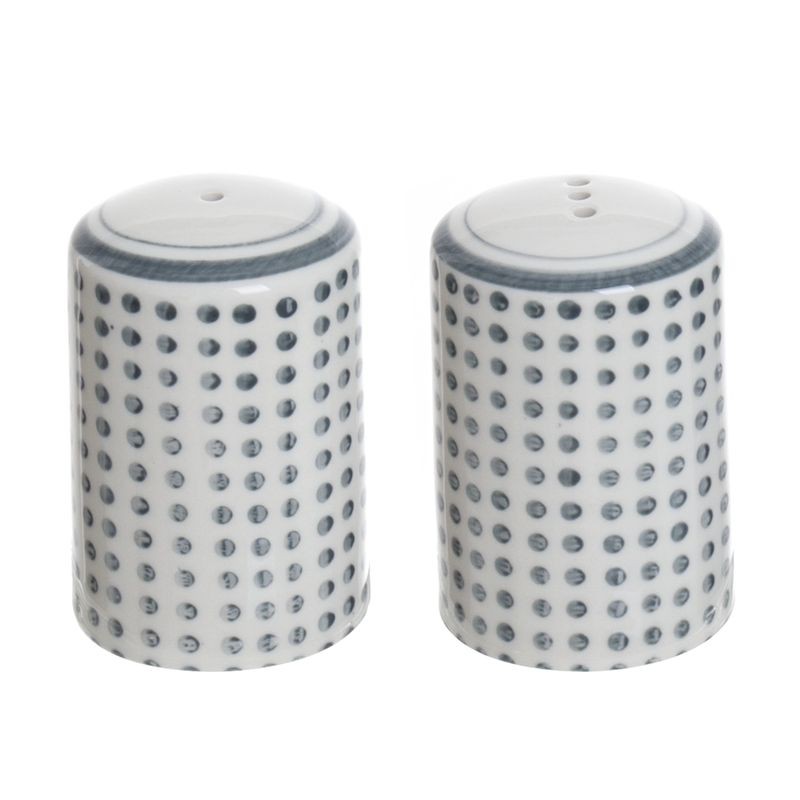 Ensemble salière et poivrière en céramique à pois