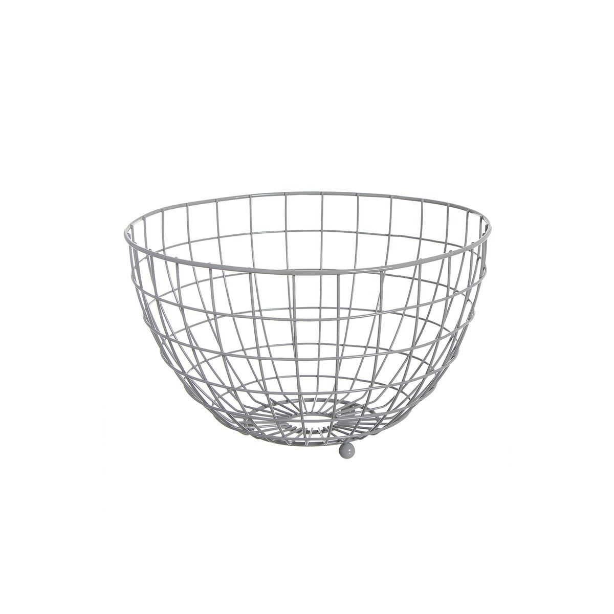 Coupe à fruits en métal gris