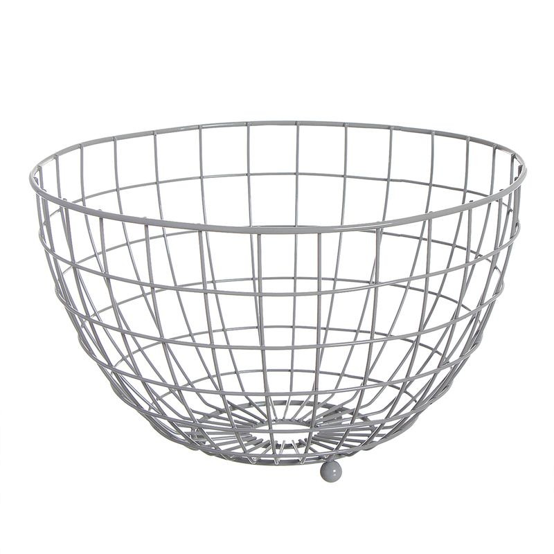 Coupe à fruits en métal gris