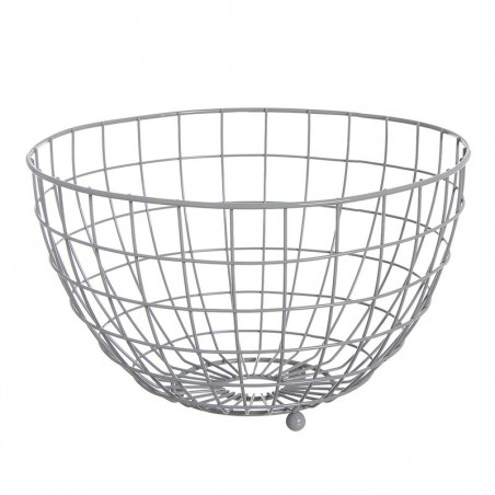 Coupe à fruits en métal gris