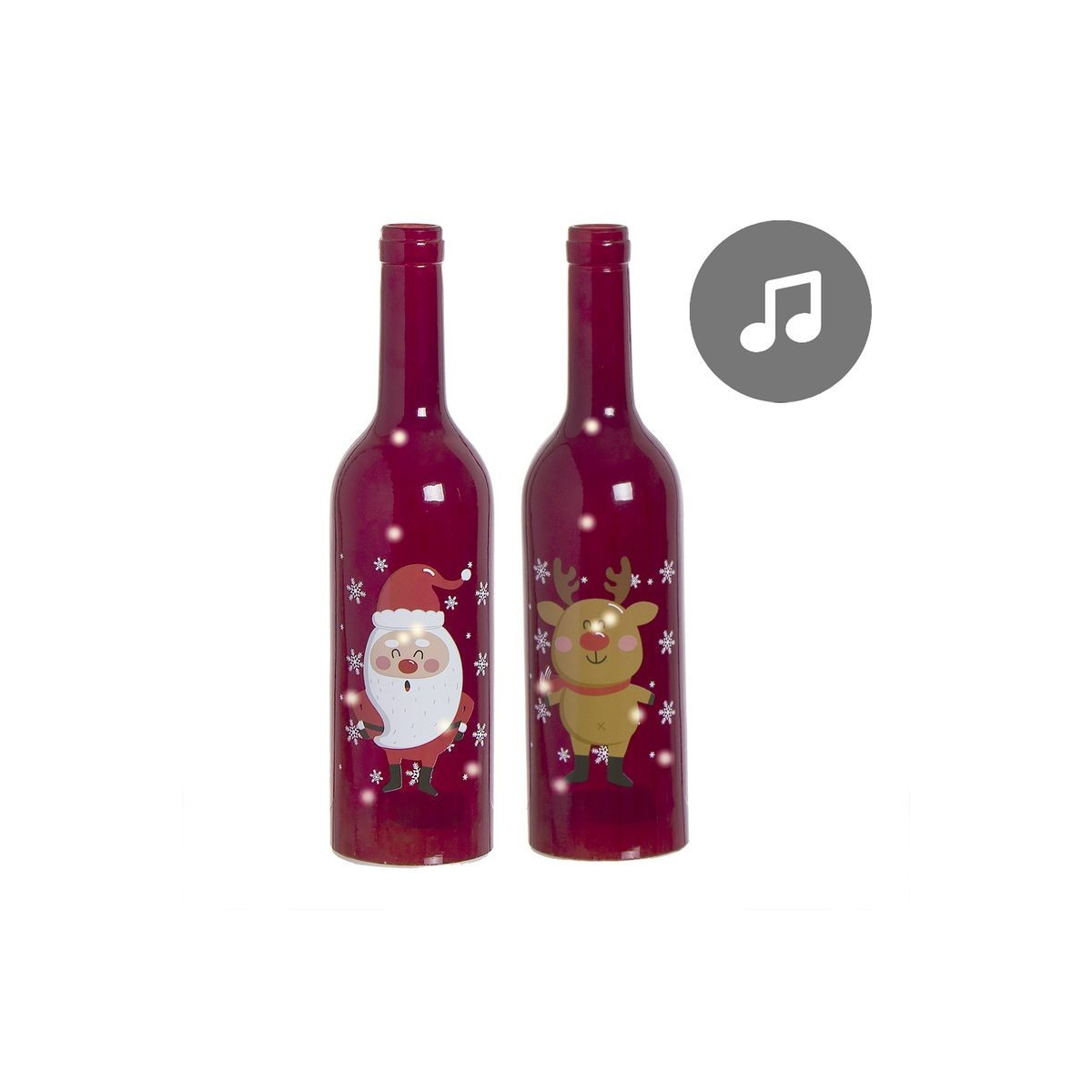 Bouteille musicale led noël 2m