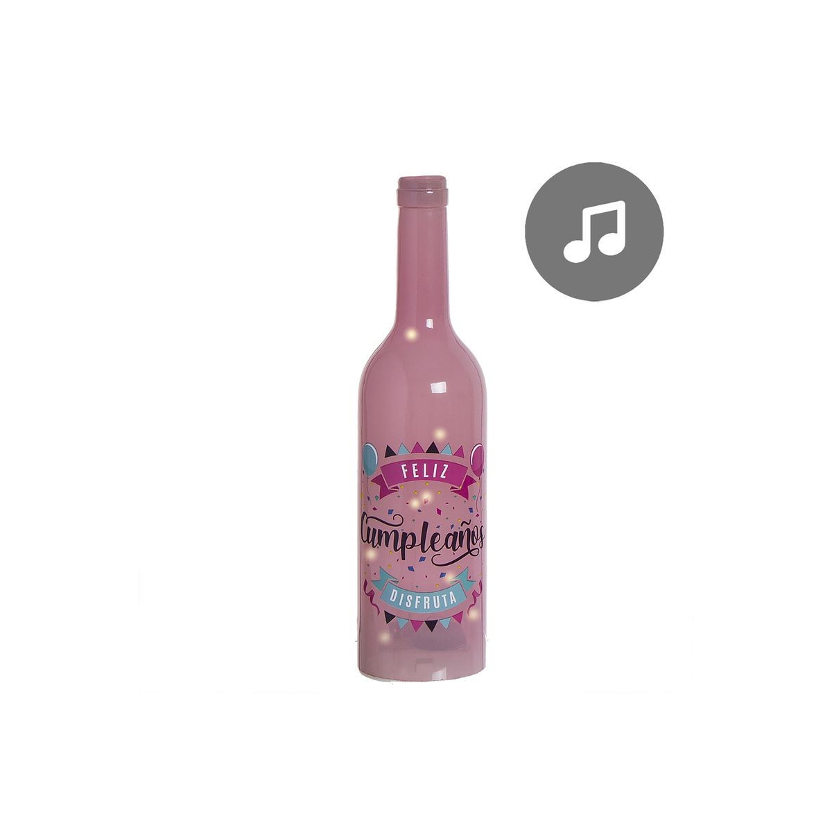 Bouteille musicale led anniversaire
