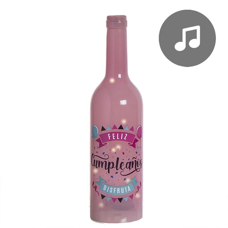 Bouteille musicale led anniversaire