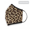 Masque hygiénique réutilisable adulte léopard