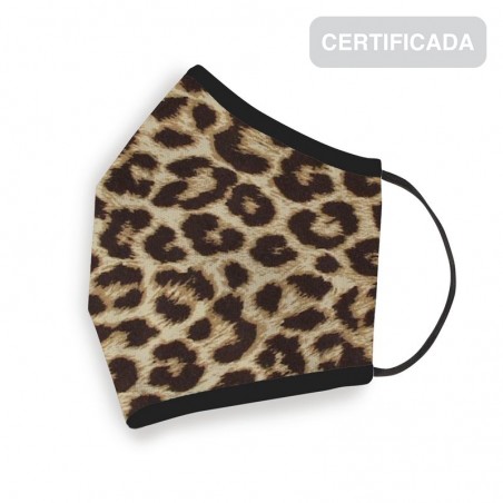 Masque hygiénique réutilisable adulte léopard