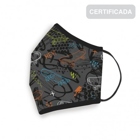 Masque hygiénique réutilisable pour enfants 6-9 ans skates
