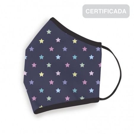 Masque hygiénique réutilisable enfant 10-12 ans étoiles