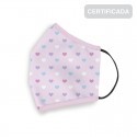 Masque hygiénique réutilisable enfant 6-9 ans cœurs