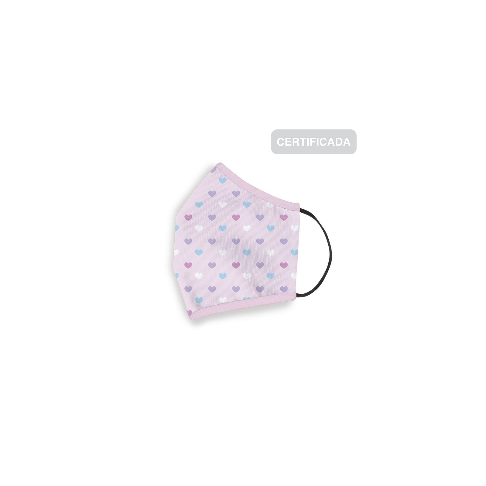 Masque hygiénique réutilisable enfant 6-9 ans cœurs