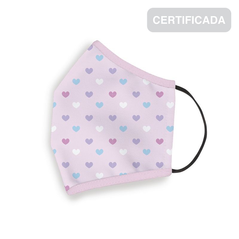 Masque hygiénique réutilisable enfant 6-9 ans cœurs