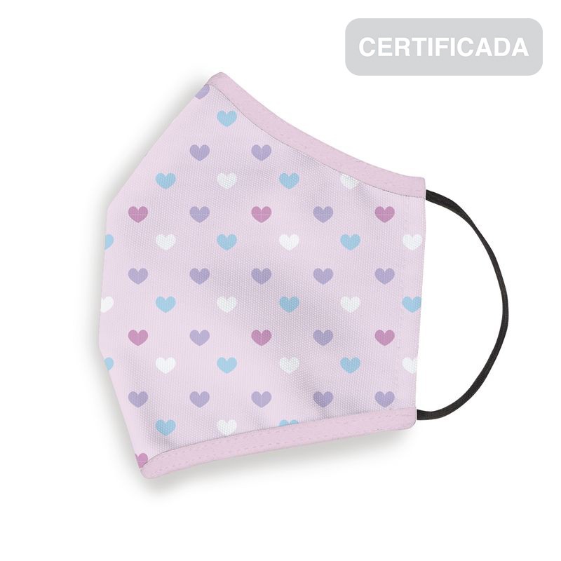 Masque hygiénique réutilisable enfant 10-12 ans cœurs