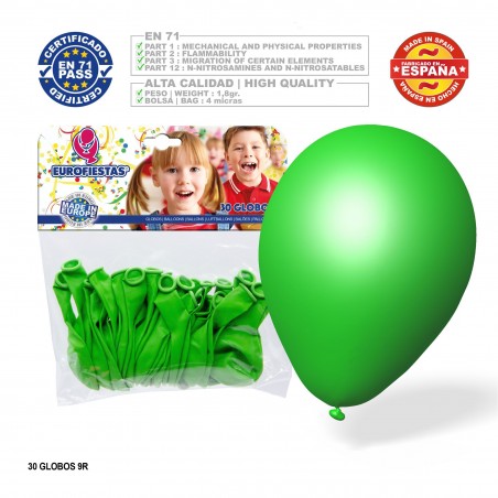 Pack de ballons verts 30u