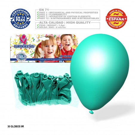 Ballons turquoise 30u