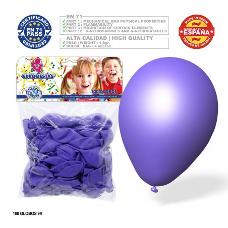 Pack de ballons lilas 100u
