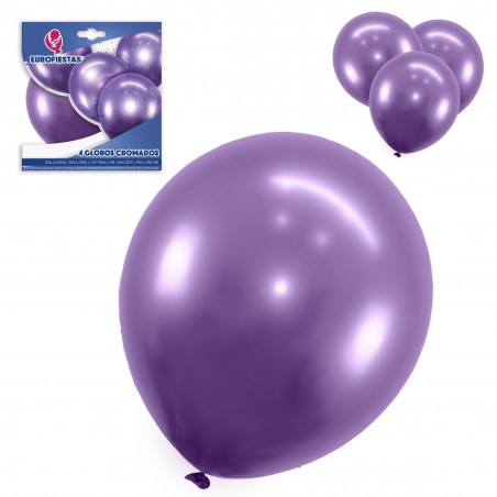 Ballon chromé 4 violet