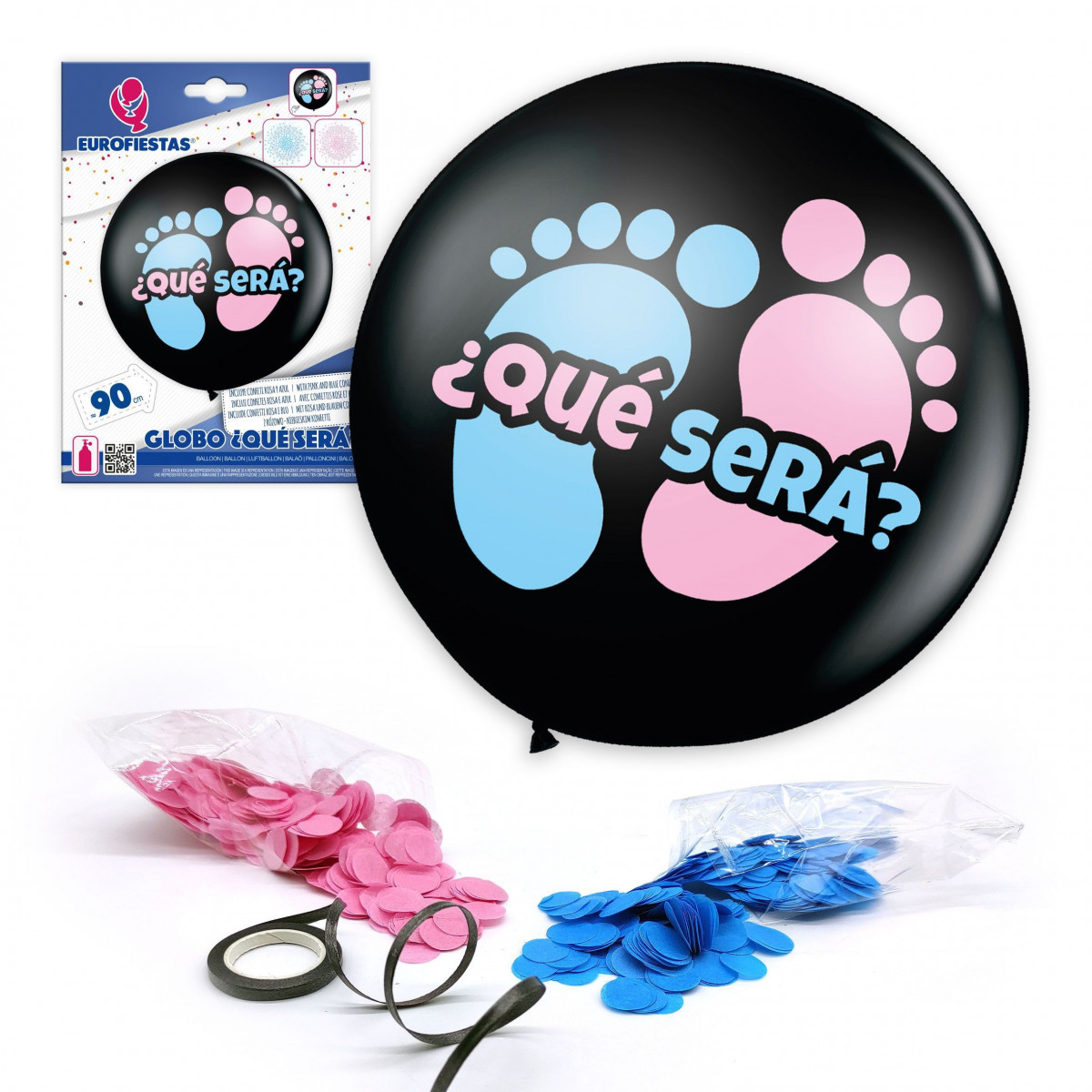Géant ballon avec confettis qui sera pieds